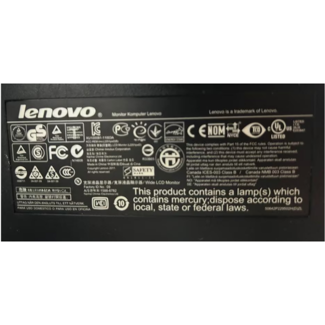 Lenovo Monitor ThinkVision Beeldscherm - 22 inch