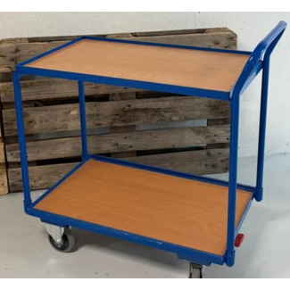 Tafelwagen met duwbeugel 80x50 - met voetrem