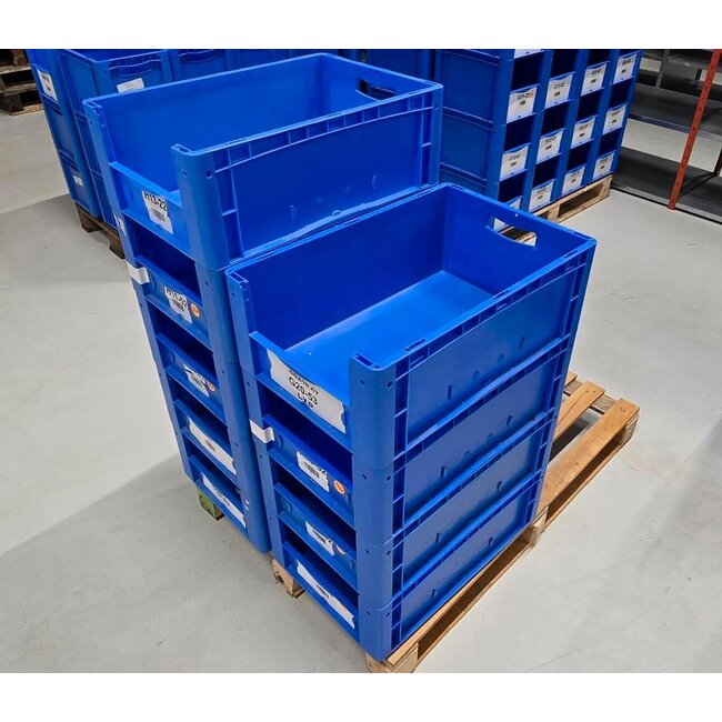 32 stuks - Kunststof Magazijnbak - 60 x 40 x 20 cm - Blauw