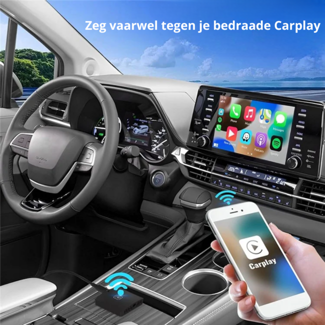 Case2go - Apple Carplay adapter - Android auto - Zwart