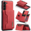 CaseMe - Telefoonhoesje geschikt voor Samsung Galaxy S23 - Back Cover - Met Magnetische Pasjeshouder - Rood