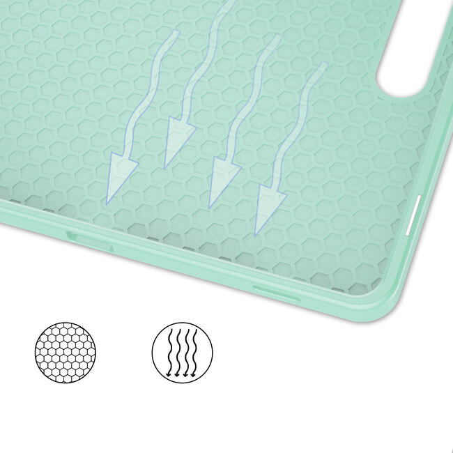 Case2go - Tablet hoes geschikt voor Samsung Galaxy Tab S9 (2023) - Auto Wake/Sleep functie - Tri-Fold Book Case met penhouder - Mint