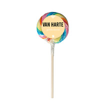 Regenboog lolly - van harte! - per 6