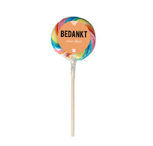 Regenboog lolly - bedankt voor alles - per 6