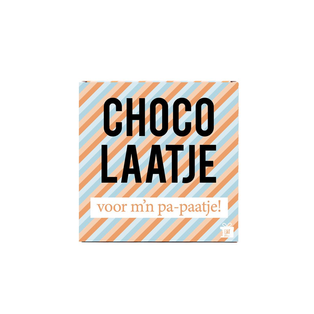 Eat your present Chocolaatje voor m'n pa-paatje - chocola  in cadeau-doosje - per 12