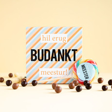 Eat your present Hil erug budankt meestur! - chocola  in cadeaudoosje- per 12