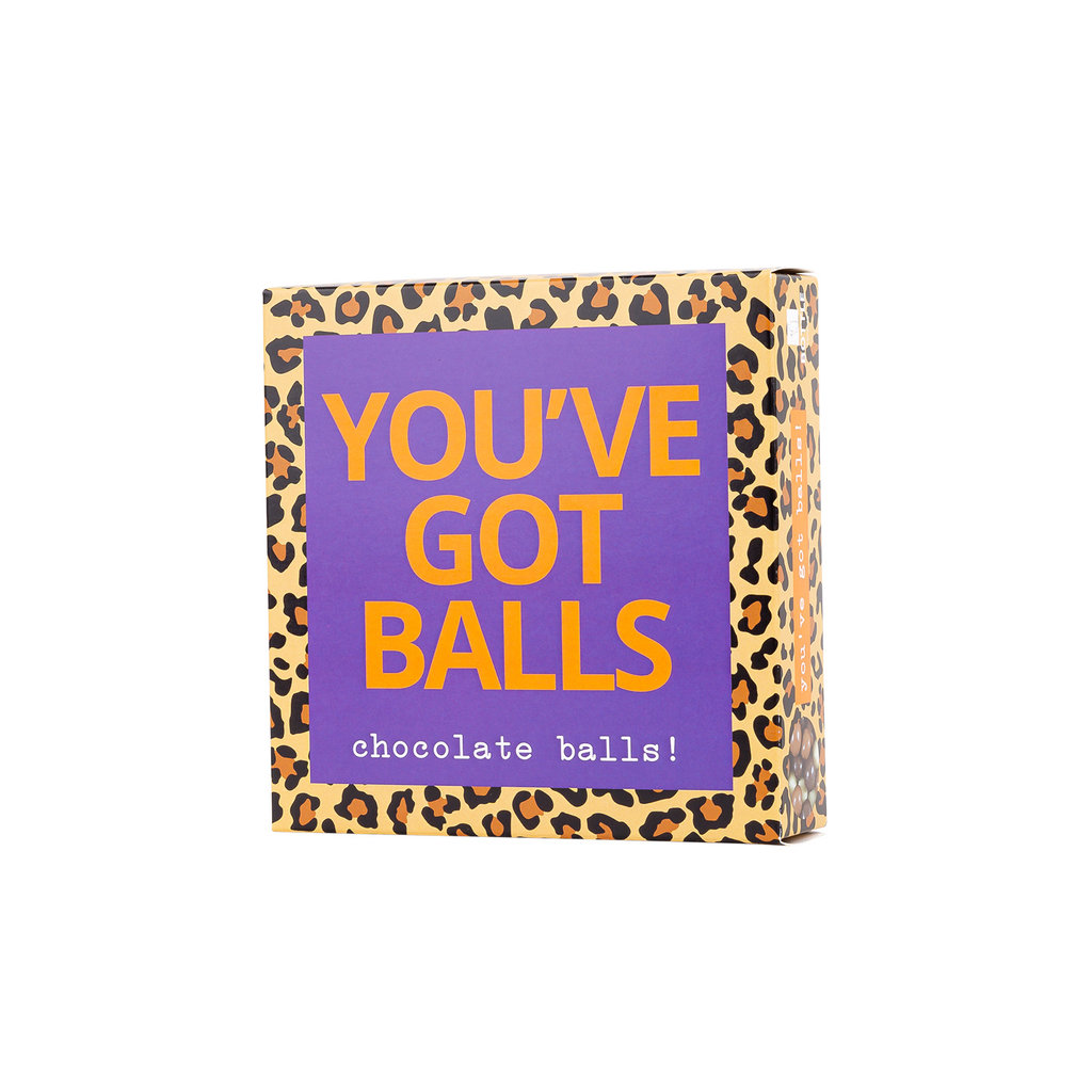 Bottle Language You've got balls! - chocola  in cadeau-doosje - per 12