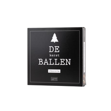 Flessenwerk DE (kerst)BALLEN! - chocola  in cadeau-doosje - per 12