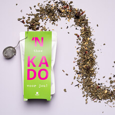 Bottle Language Een thee KADO voor jou! - een kleurrijk kado met metalen zeef-stazak-per 6