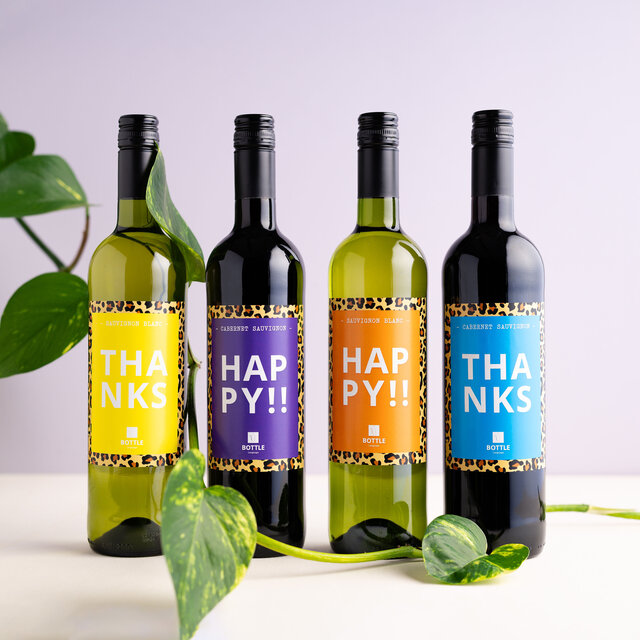 Happy!! - rood - per 6