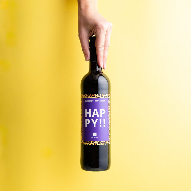 Happy!! - rood - per 6