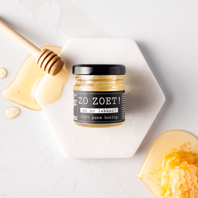 Zo zoet en zo lekker - acacia honing 100% puur met lepel - per 12