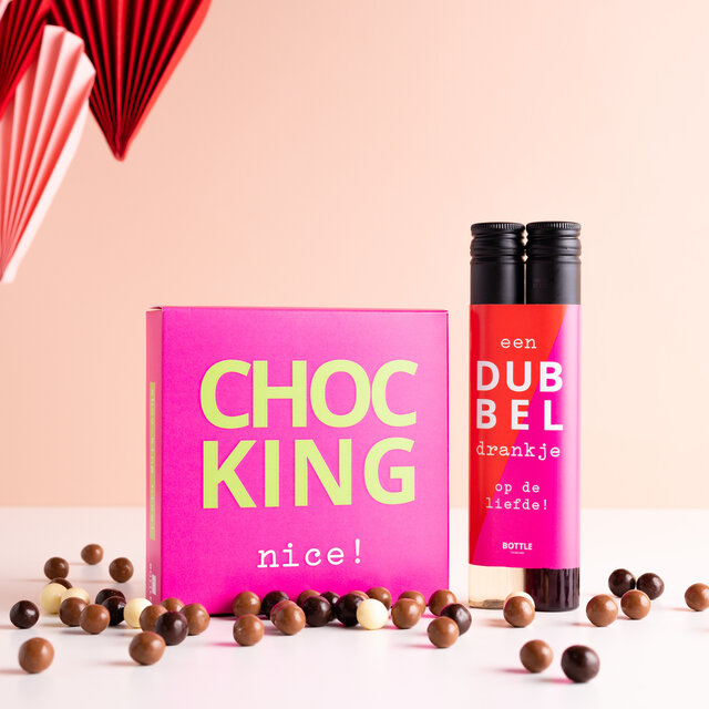 Choc-king nice! - Chocola  in cadeau-doosje - per 12