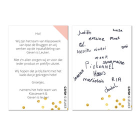 POS - branding - kaartjes samenwerking Klassewerk