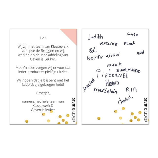 POS - branding - kaartjes samenwerking Klassewerk