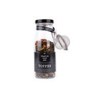Theetje voor een topper - thee in fles met kaart en thee ei - per  6 Theetje voor een topper - thee in fles met kaart en thee ei - per  6