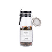 Theetje voor m'n lieve juf - thee in fles met kaart en thee ei - per  6 Theetje voor m'n lieve juf - thee in fles met kaart en thee ei - per  6