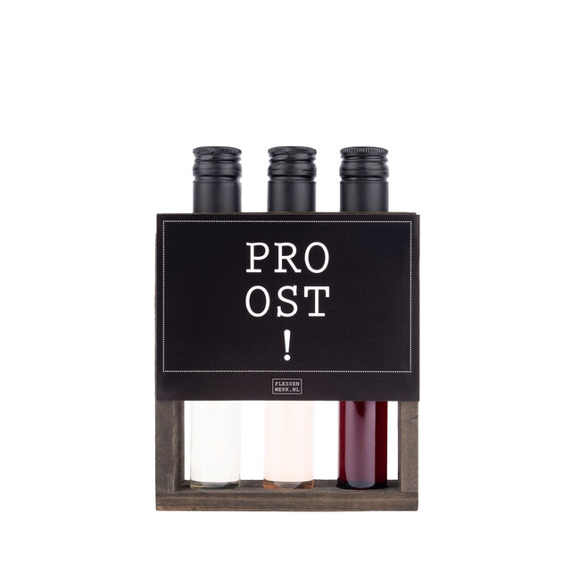 Wijngift - tubes in rekje - Proost! - per 6 Wijngift - tubes in rekje - Proost! - per 6