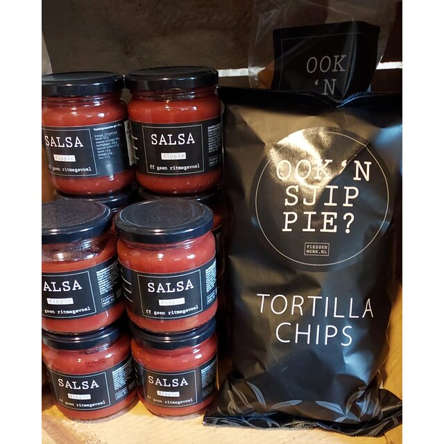 Ook 'n sjippie? - Tortilla chips, zwarte zak - per 12