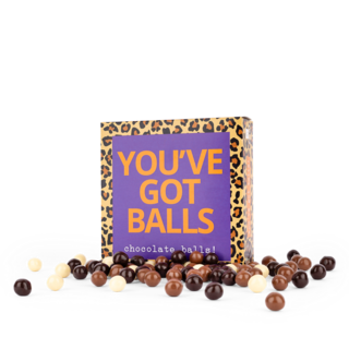 You've got balls! -  Chocola  in cadeau doosje - per 12