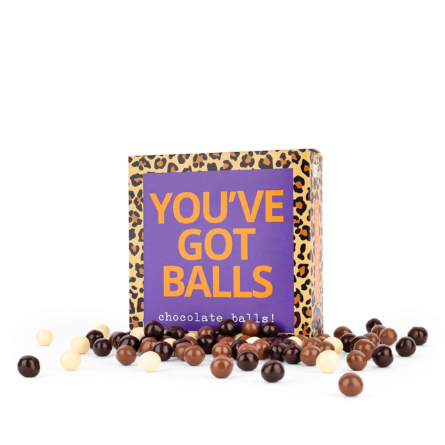 You've got balls! - Chocola  in cadeau doosje - per 12