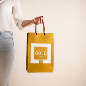 Giftbag klein - Jij bent GOUD waard - goud  - mt 24 x 12 x 36 per 12