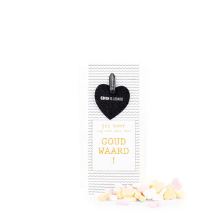 Jij bent (nog veel meer dan) goud waard! - Snoep  in stazak - per 6