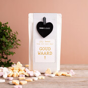 Jij bent (nog veel meer dan) goud waard! - Snoep  in stazak - per 6