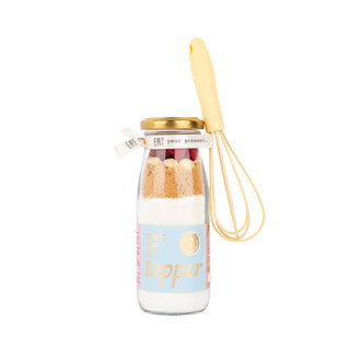 Bakflesje 250ml - Taartje voor een topper - met garde - per 6