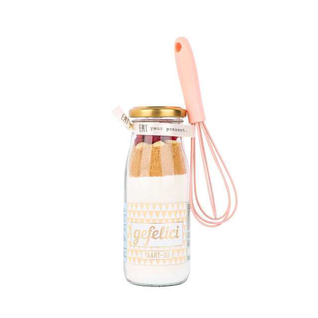 Bakflesje 250ml Gefelicitaart(je) - met garde - per 6