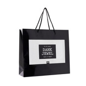 Giftbag groot - ik wil graag DANKJEWEL tegen je zeggen/zwart  -  mt 40 x 12 x 36 per 12 Giftbag groot - ik wil graag DANKJEWEL tegen je zeggen/zwart  -  mt 40 x 12 x 36 per 12