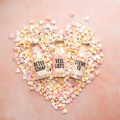 Beterschap snoepjes - Snoep (vruchtenhartjes) in fles - per 12