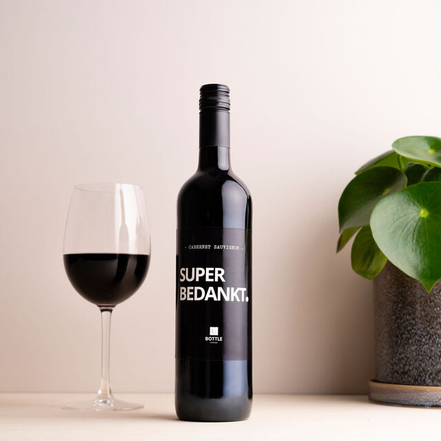 Super bedankt  wijn - rood - per 6