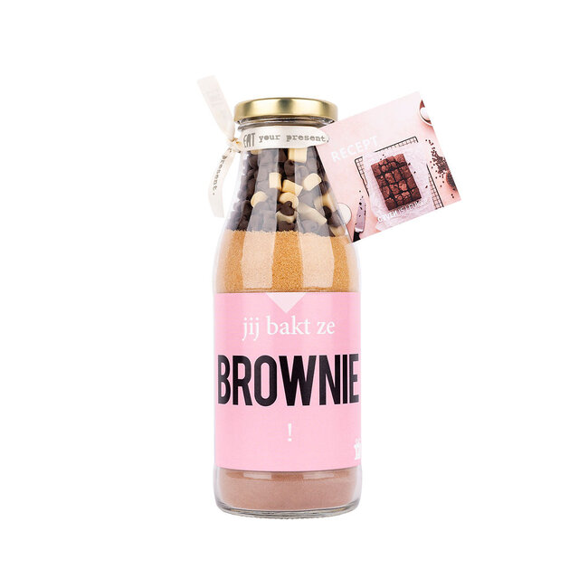 Bakfles 500 ml - Jij bakt ze brownie! - per 6