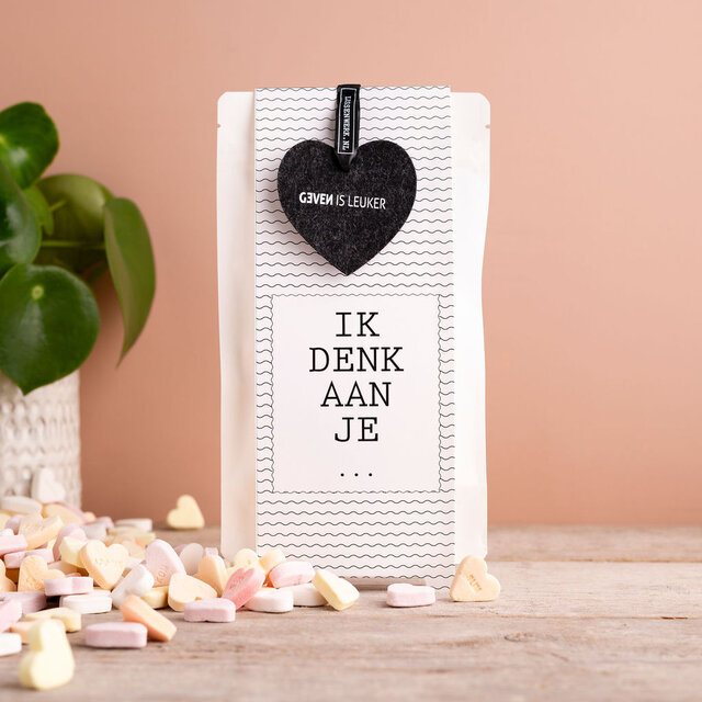 Ik denk aan je... Snoep  in stazak - per 6 Ik denk aan je... Snoep  in stazak - per 6