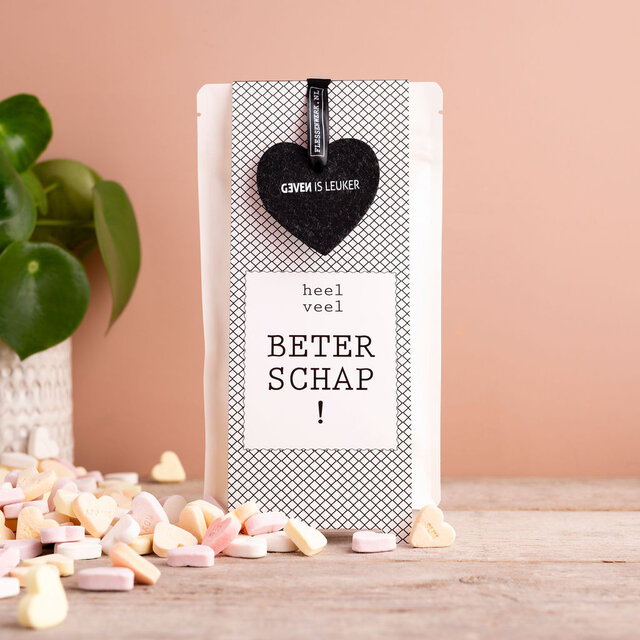 Heel veel Beterschap - Snoep in stazak - per 6