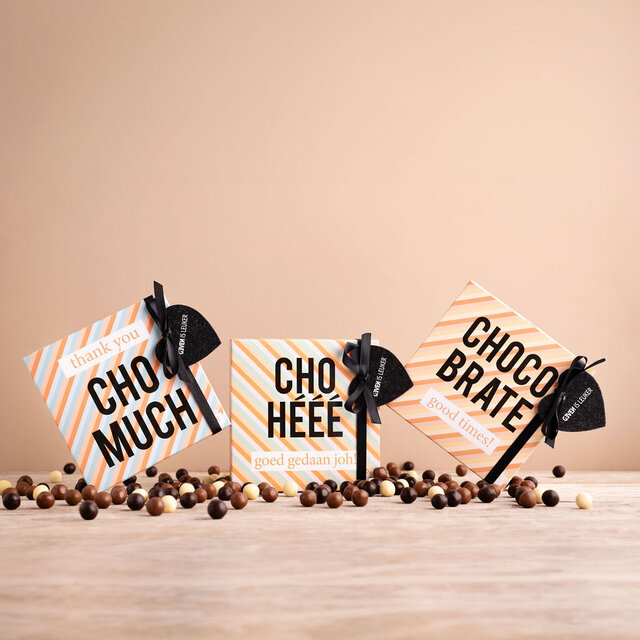 Thank you cho much - chocola  in  cadeau-doosje - per 12 Thank you cho much - chocola  in  cadeau-doosje - per 12