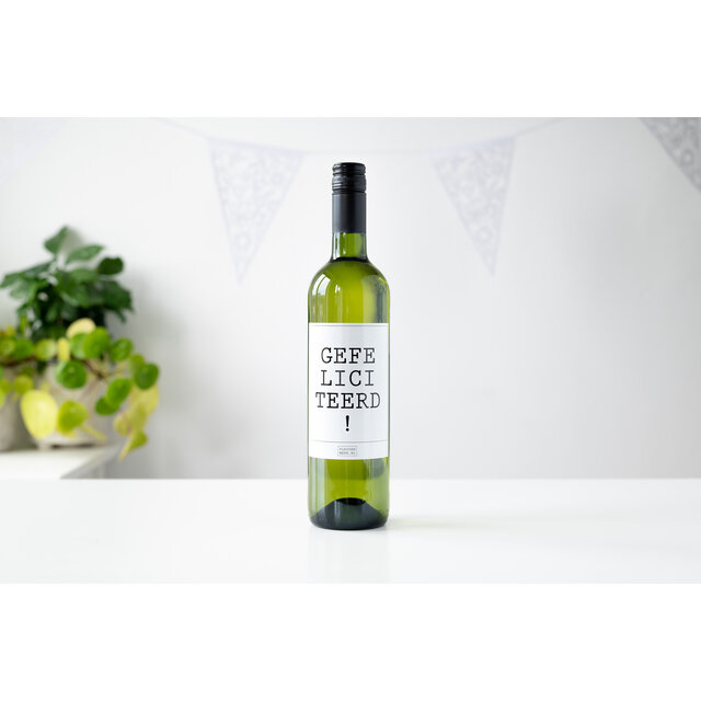 Gefeliciteerd wit - per 6