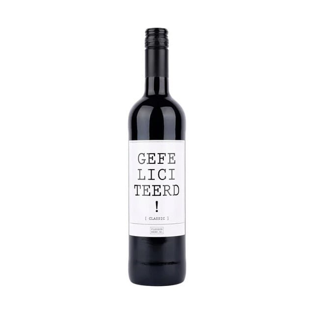 Gefeliciteerd rood - per 6 Gefeliciteerd rood - per 6