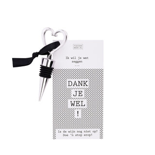 Wijnstop met kaart – Dankjewel! - per 6