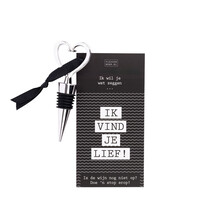 Wijnstop met kaart– Ik vind je lief! - per 6