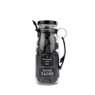 Dropflesje 250 ml ‘n Droppie voor een supervader! met flessen opener- per 6
