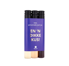 'n Proevewijntje - Paars / gouden wikkel - en 'n dikke kus - per 12