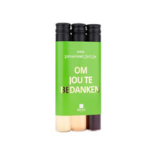 'n Proevewijntje - Groen / gouden wikkel - om je te bedanken - per 12