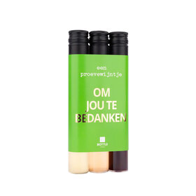 Proevewijntje - Groen/Gouden wikkel - Om jou te bedanken - per 12