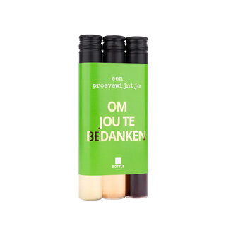 Proevewijntje - Groen/Gouden wikkel - Om jou te bedanken - per 12