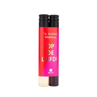 'n Dubbel drankje - op de liefde! (Rood/Roze/Goud) - per 12