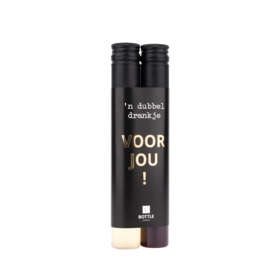 'n Dubbel drankje - Voor jou! (Zwart/Goud) - per 12