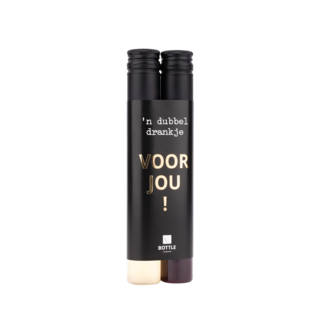 'n Dubbel drankje - Voor jou! (Zwart/Goud) - per 12