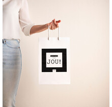 Giftbag klein -Speciaal voor jou - zwart/wit - mt 24 x 12 x 36 per 12
